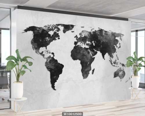 پوستر دیواری نقشه جهان W10012500 اداری