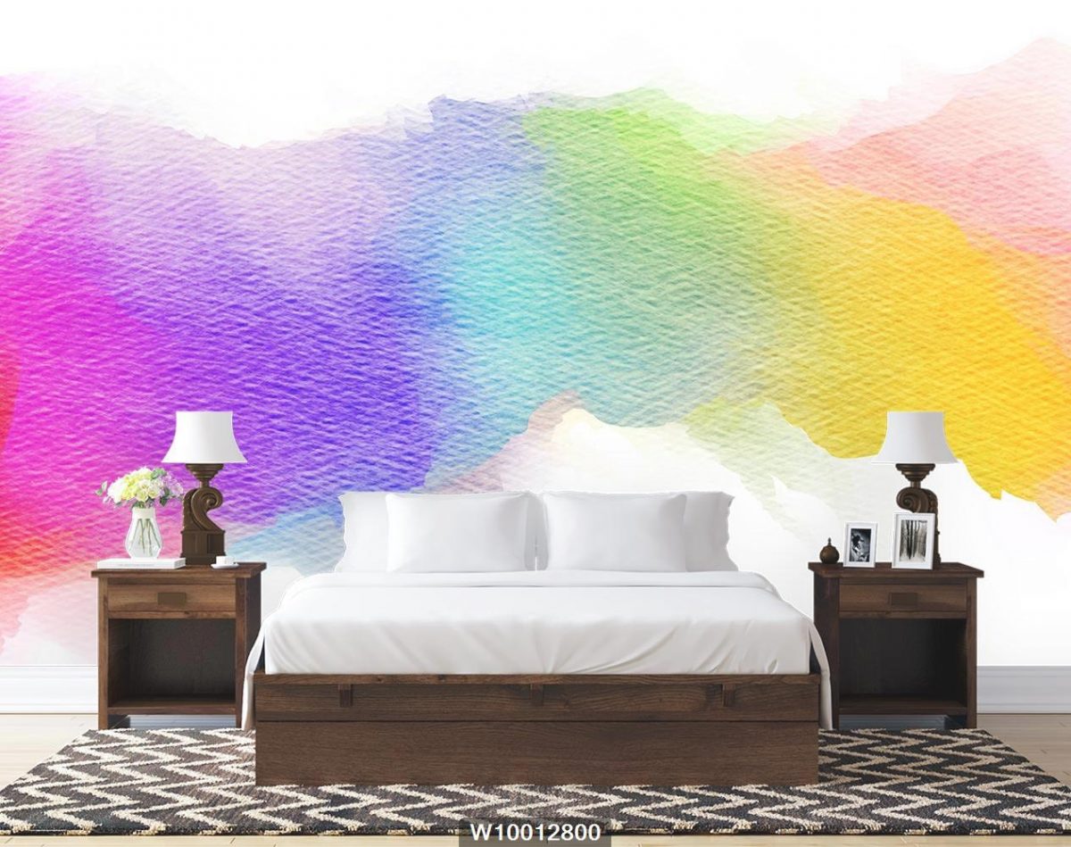 پوستر کاغذ دیواری ساده رنگی رنگی W10012800 اتاق خواب