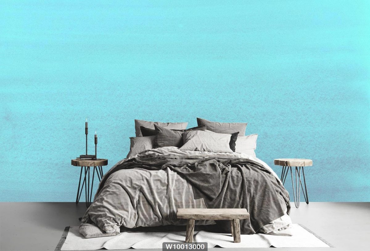 پوستر کاغذ دیواری ساده و رنگی آبی W10013000 اتاق خواب