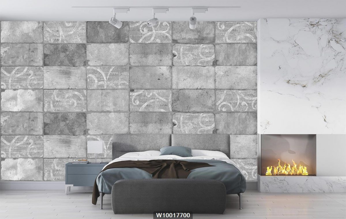 پوستر کاغذ دیواری طرح بتن اشکال هندسی W10017700 اتاق خواب
